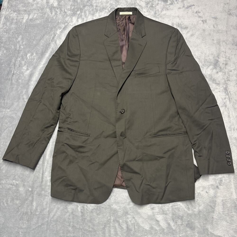 Lauren Ralph Lauren Men's Blazer Size 44R Olive Green 100% Wool Single Breasted